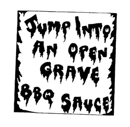 JUMP INTO AN OPEN GRAVE BBQ SAUCE logo