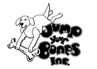 JUMP YOUR BONES INC. GOURMET DOG CHEWS ALL NATURAL MADE IN USA VETERINARY APPROVED logo