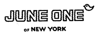 JUNE ONE OF NEW YORK logo