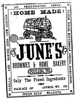 JUNE'S HOME BAKERY logo