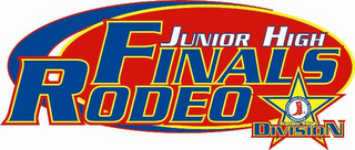 JUNIOR HIGH FINALS RODEO · NATIONAL HIGH SCHOOL RODEO · ASSOCIATION JUNIOR HIGH DIVISION, N.H.S.R.A logo