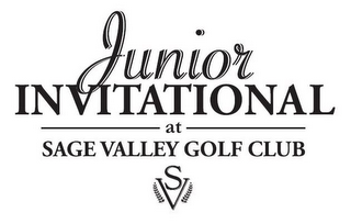 JUNIOR INVITATIONAL AT SAGE VALLEY GOLF CLUB SV logo