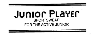 JUNIOR PLAYER SPORTSWEAR FOR THE ACTIVE JUNIOR logo