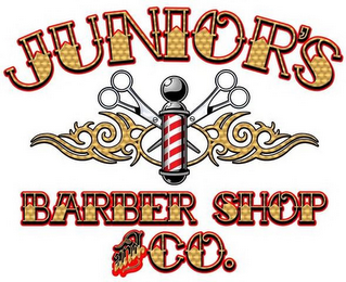 JUNIOR'S BARBER SHOP AND CO. logo