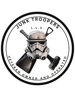JUNK TROOPERS L.L.C. VETERAN OWNED AND OPERATED logo