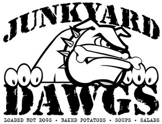 JUNKYARD DAWGS LOADED HOT DOGS · BAKED POTATOES · SOUPS · SALADS logo