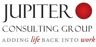 JUPITER CONSULTING GROUP ADDING LIFE BACK INTO WORK logo