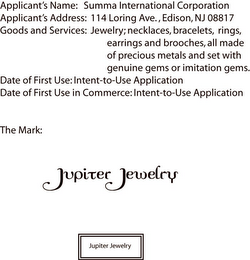 JUPITER JEWELRY logo