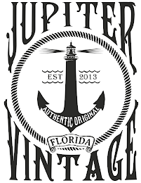 JUPITER VINTAGE EST 2013 AUTHENTIC ORIGINAL FLORIDA logo