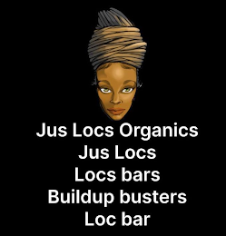 JUS LOCS ORGANICS  JUS LOCS LOCS BARS BUILDUP BUSTERS LOC BAR logo