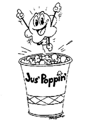 JUS' POPPIN' logo