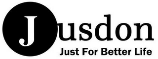 JUSDON JUST FOR BETTER LIFE logo
