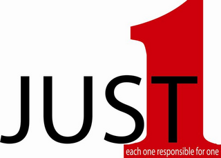 JUST 1 EACH ONE RESPONSIBLE FOR ONE logo