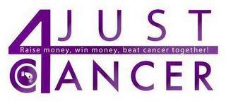 JUST 4 CANCER RAISE MONEY, WIN MONEY, BEAT CANCER TOGETHER! logo