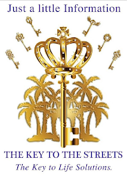 JUST A LITTLE INFORMATION THE KEY TO THE STREETS THE KEY TO LIFE SOLUTIONS. logo