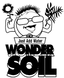 JUST ADD WATER WONDER SOIL logo