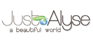 JUST ALYSE A BEAUTIFUL WORLD logo