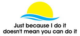 JUST BECAUSE I DO IT DOESN'T MEAN YOU CAN DO IT logo
