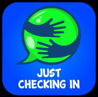 JUST CHECKING IN logo