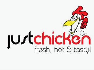JUST CHICKEN FRESH, HOT & TASTY! logo
