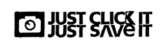 JUST CLICK IT JUST SAVE IT logo