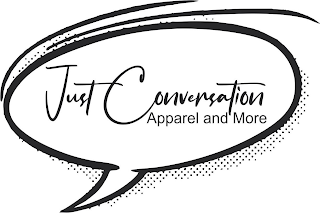 JUST CONVERSATION APPAREL AND MORE logo