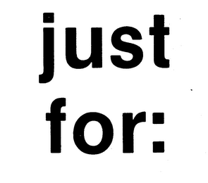 JUST FOR: logo