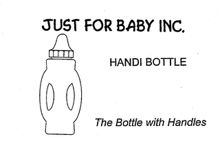 JUST FOR BABY INC. HANDI BOTTLE THE BOTTLE WITH HANDLES logo