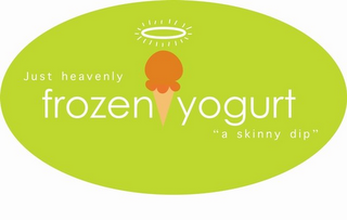 JUST HEAVENLY FROZEN YOGURT "A SKINNY DIP" logo
