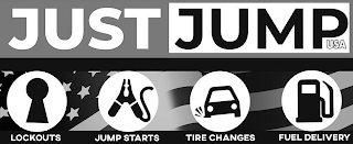 JUST JUMP USA LOCKOUTS JUMP STARTS TIRECHANGES FUEL DELIVERY logo
