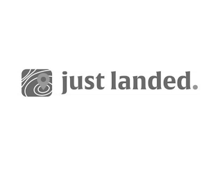 JUST LANDED. logo