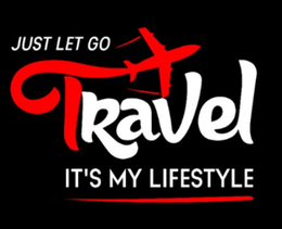 JUST LET GO TRAVEL IT'S MY LIFESTYLE logo