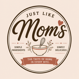 JUST LIKE MOM'S SIMPLE INGREDIENTS SIMPLY DELICIOUS THE TASTE OF HOME IN EVERY BITE. logo