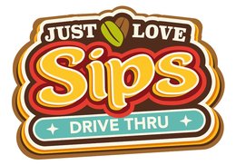 JUST LOVE SIPS DRIVE THRU logo