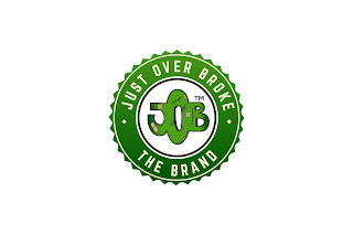 JUST OVER BROKE JOB THE BRAND logo