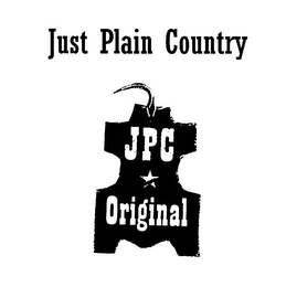 JUST PLAIN COUNTRY JPC ORIGINAL logo