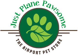 JUST PLANE PAWSOME THE AIRPORT PET STORE logo