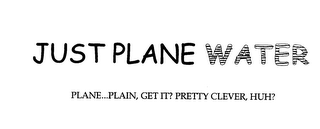 JUST PLANE WATER PLANE...PLAIN, GET IT? PRETTY CLEVER, HUH? logo