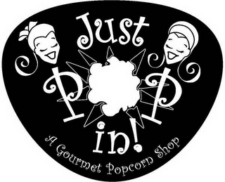 JUST POP IN! A GOURMET POPCORN SHOP logo