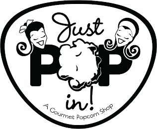 JUST POP IN! A GOURMET POPCORN SHOP logo