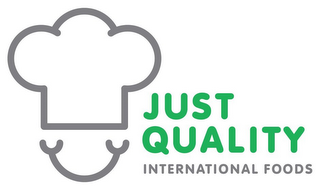 JUST QUALITY INTERNATIONAL FOODS logo
