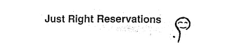 JUST RIGHT RESERVATIONS logo
