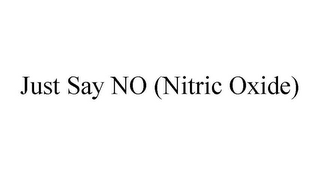 JUST SAY NO NITRIC OXIDE logo