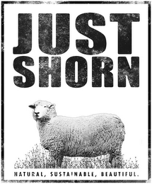 JUST SHORN NATURAL, SUSTAINABLE, BEAUTIFUL. logo