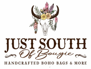 JUST SOUTH OF BOUGIE HANDCRAFTED BOHO BAGS & MORE logo