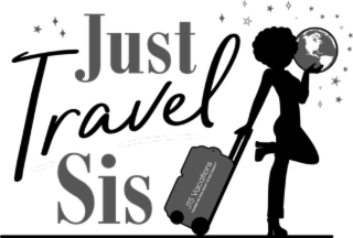 JUST TRAVEL SIS JTS VACATIONS "WHERE DO YOU WANT TO GO TODAY?" logo