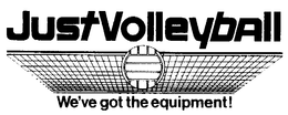 JUST VOLLEYBALL WE'VE GOT THE EQUIPMENT! logo