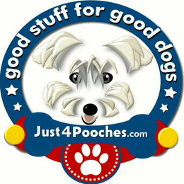 JUST4POOCHES.COM GOOD STUFF FOR GOOD DOGS logo