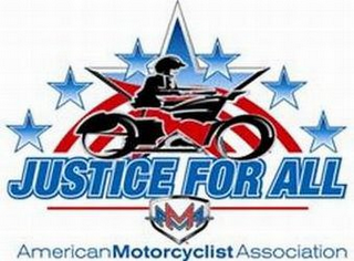 JUSTICE FOR ALL AMA AMERICAN MOTORCYCLIST ASSOCIATION logo