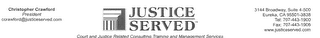JUSTICE SERVED logo